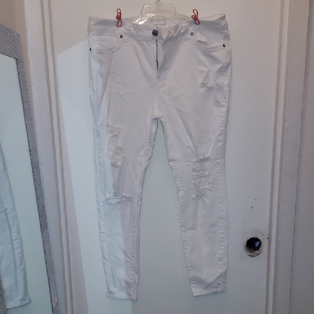 Forever 21 White Skinny Jeans